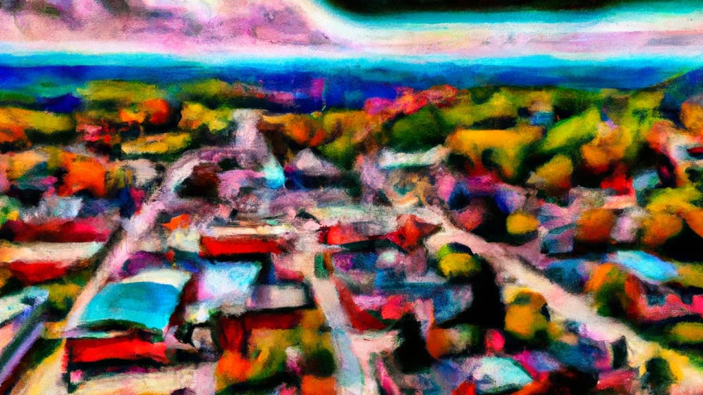Holland, Ohio painted from the sky