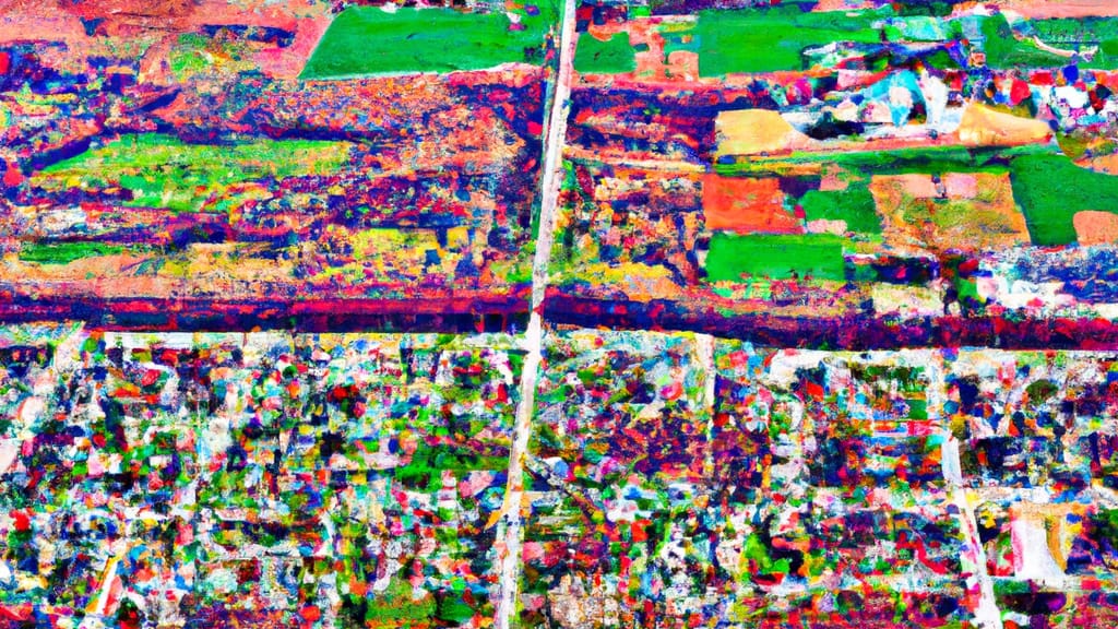 Holmesville, Ohio painted from the sky