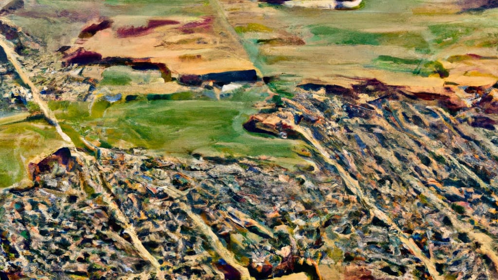 Homer Glen, Illinois painted from the sky
