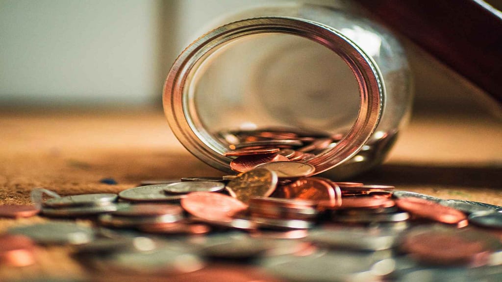 jar and money coins