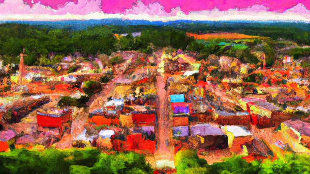 Leesburg, Indiana painted from the sky
