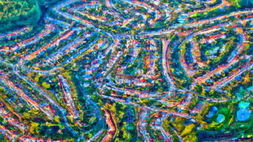 Linthicum Heights, Maryland painted from the sky