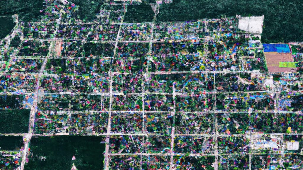 Linwood, Michigan painted from the sky