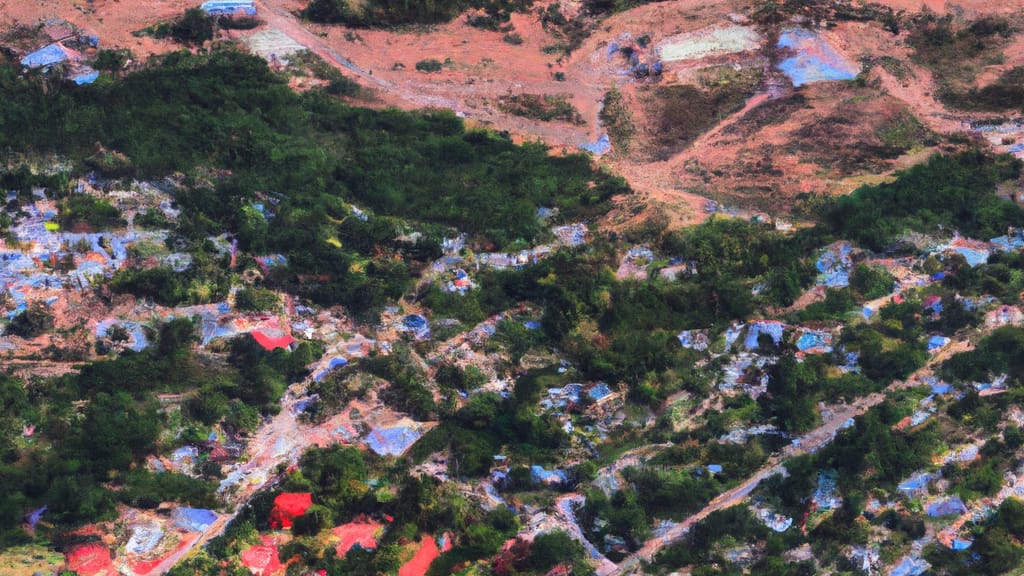 Llano, Texas painted from the sky