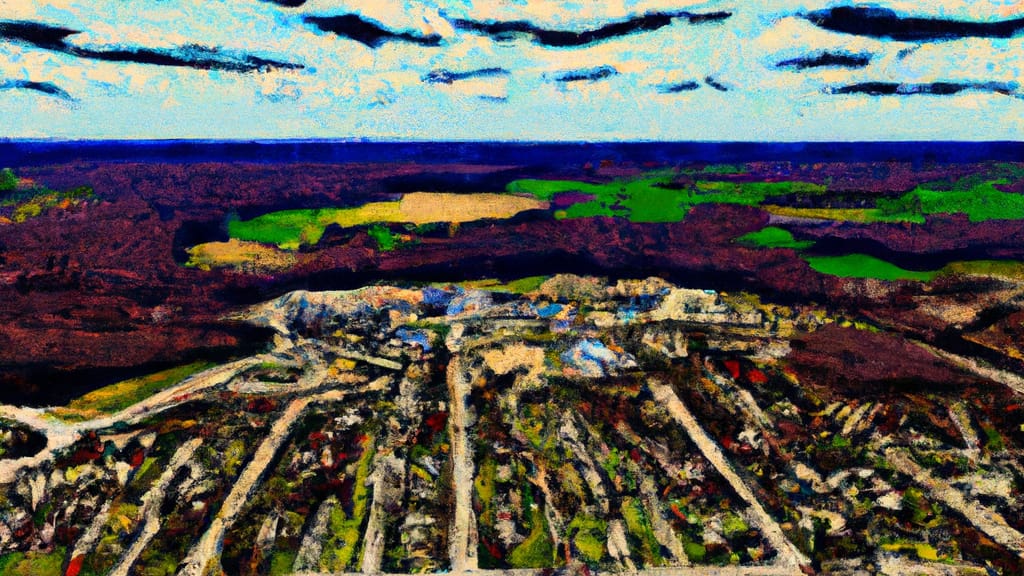 Lodi, Wisconsin painted from the sky