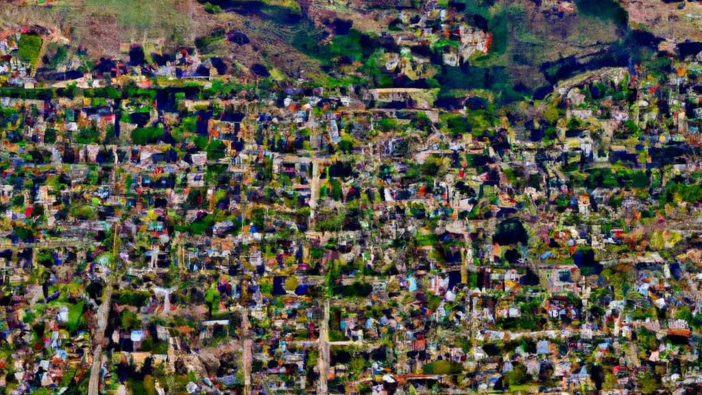 Longville, Minnesota painted from the sky