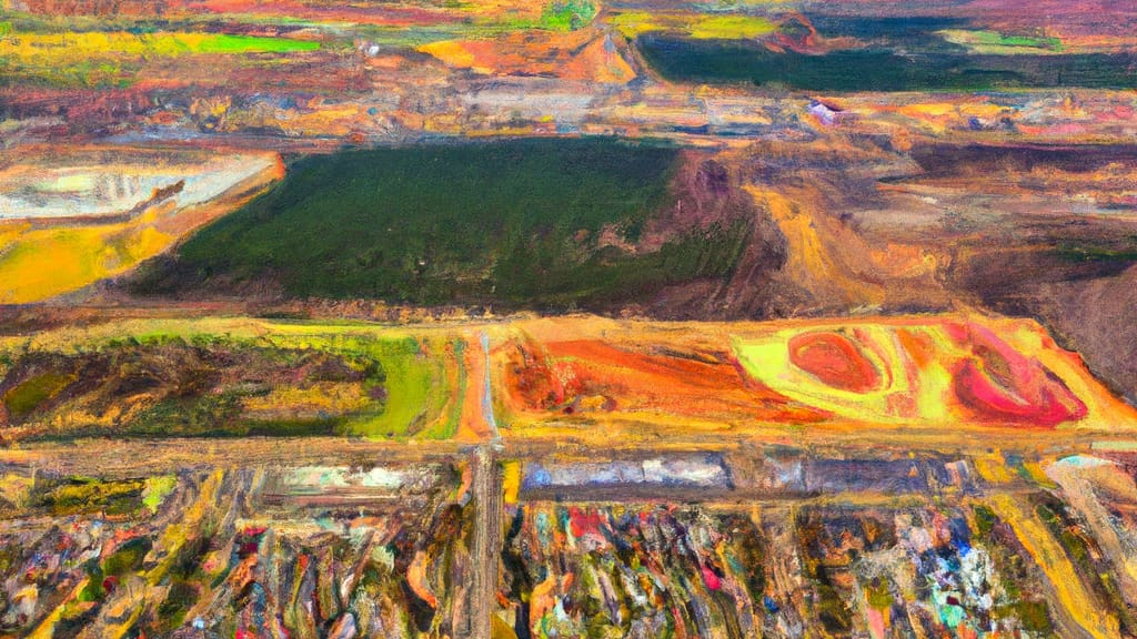 Manvel, Texas painted from the sky