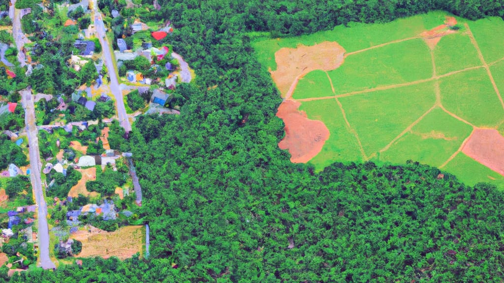 Marshville, North Carolina painted from the sky