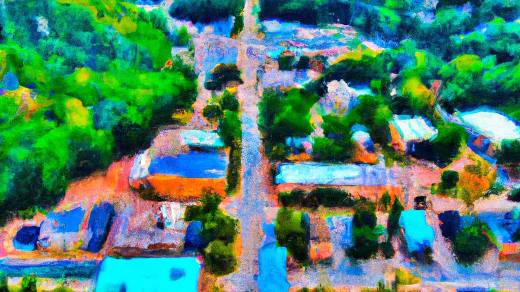 Maysville, Georgia painted from the sky