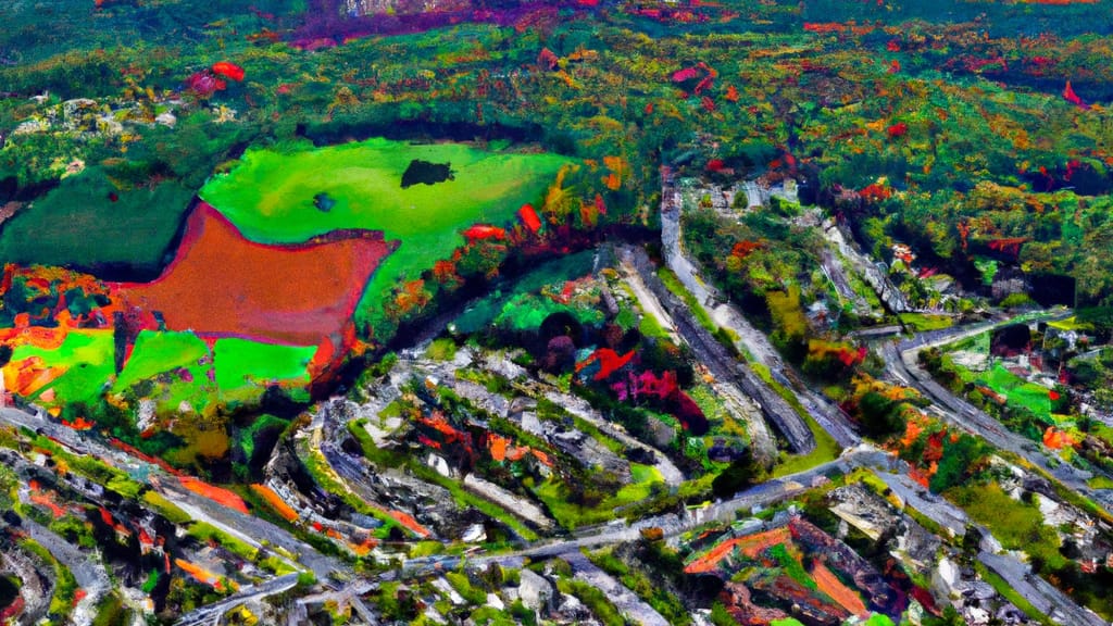 McLean, Virginia painted from the sky