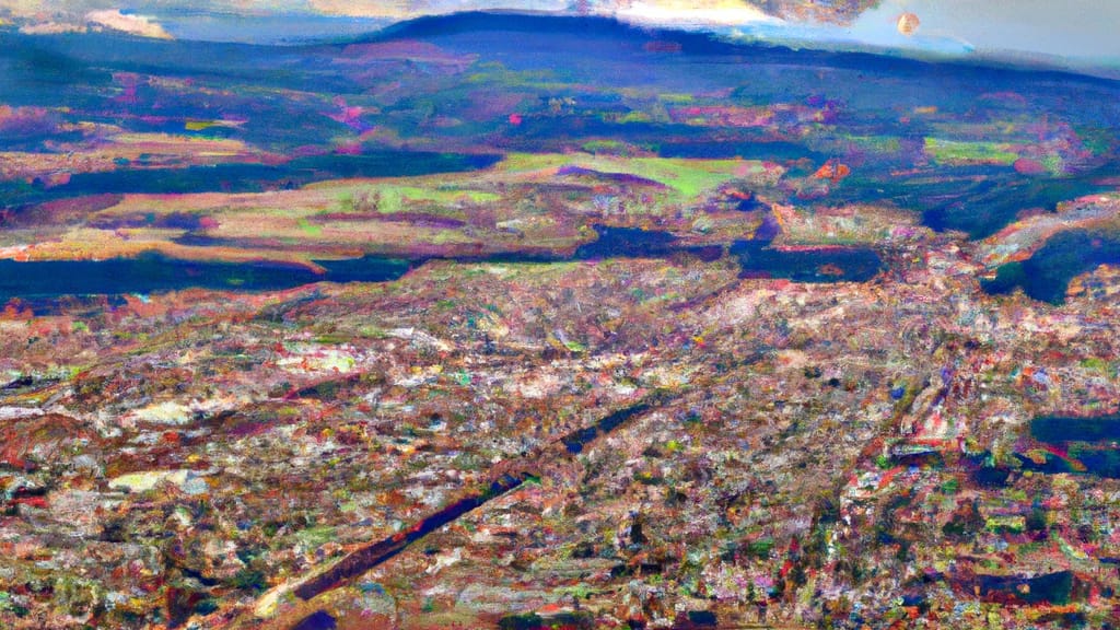 McMinnville, Oregon painted from the sky