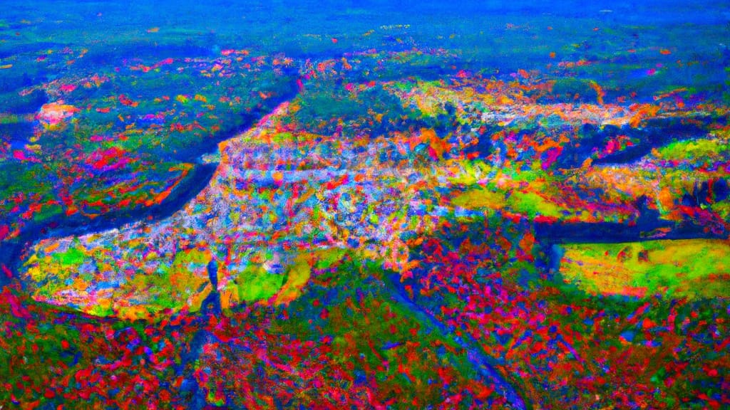 McRae, Arkansas painted from the sky