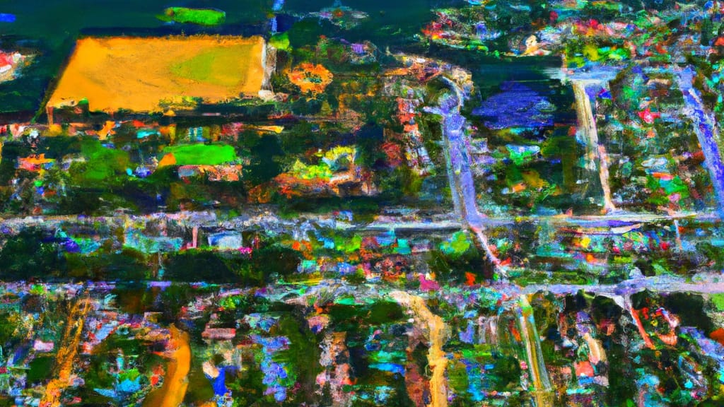 Melrose, Florida painted from the sky