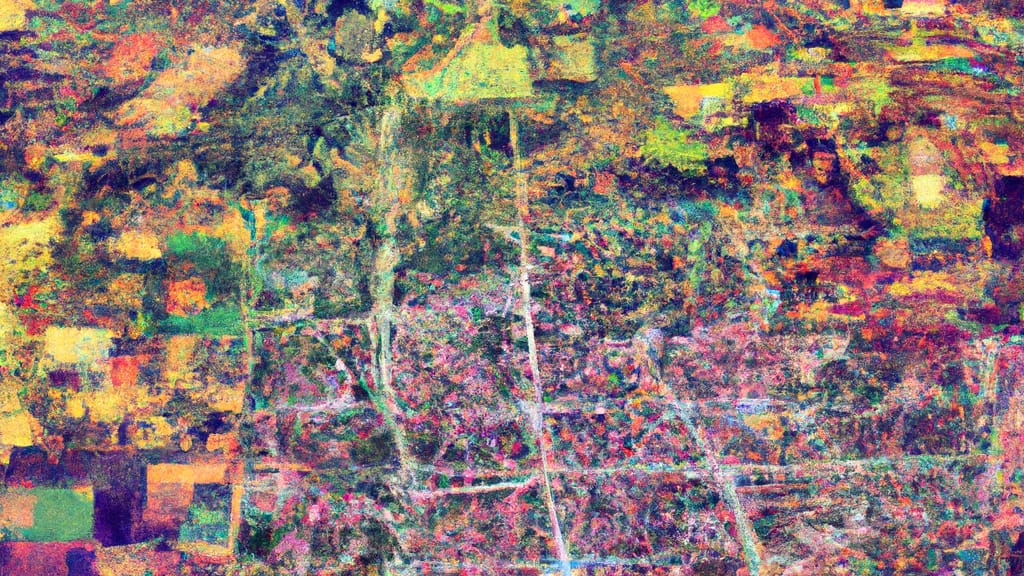 Memphis, Indiana painted from the sky