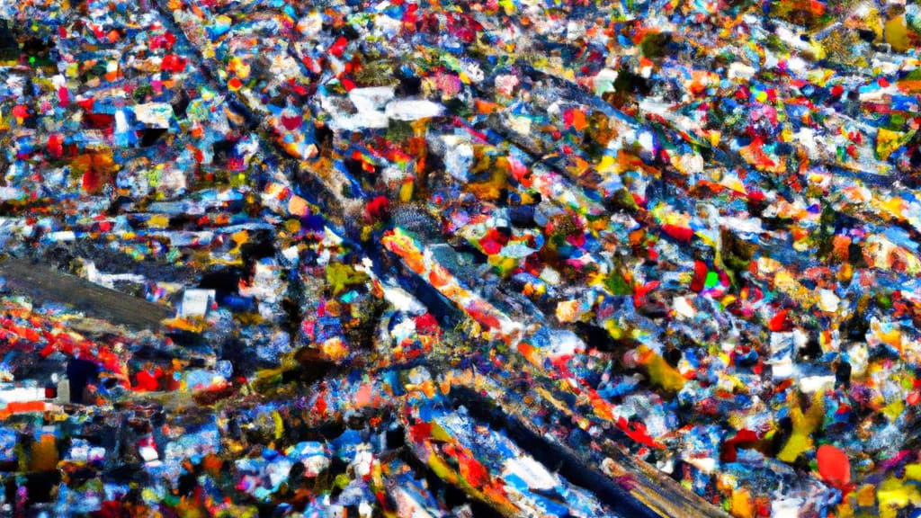 Mifflinburg, Pennsylvania painted from the sky