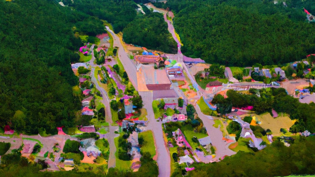 Moseley, Virginia painted from the sky