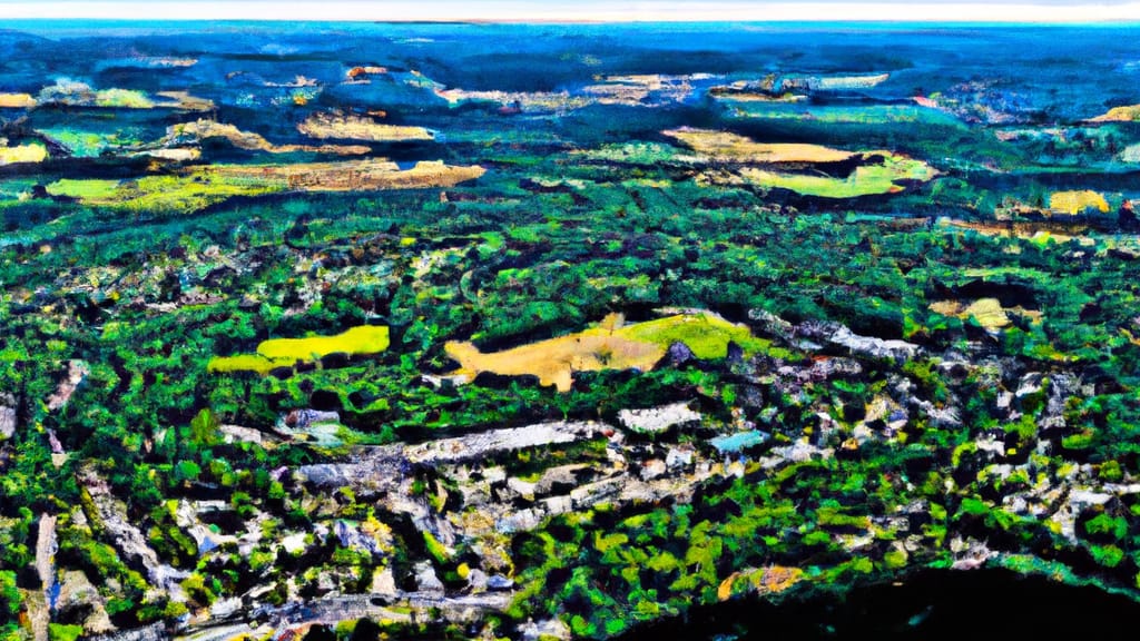 Mount Olive, North Carolina painted from the sky