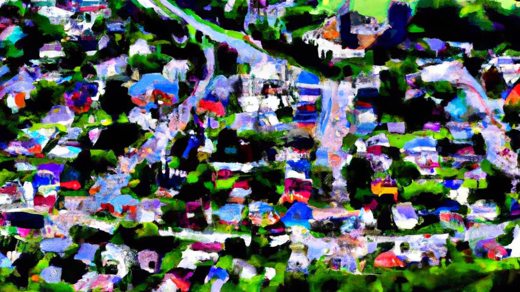 Myersville, Maryland painted from the sky