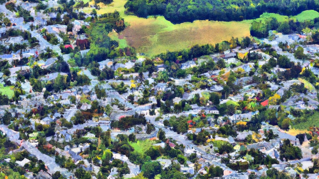 Newmanstown, Pennsylvania painted from the sky