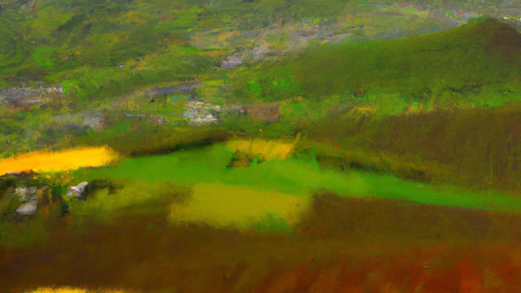 North Wales, Pennsylvania painted from the sky