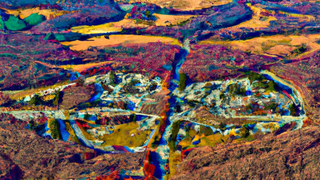 North Windham, Connecticut painted from the sky