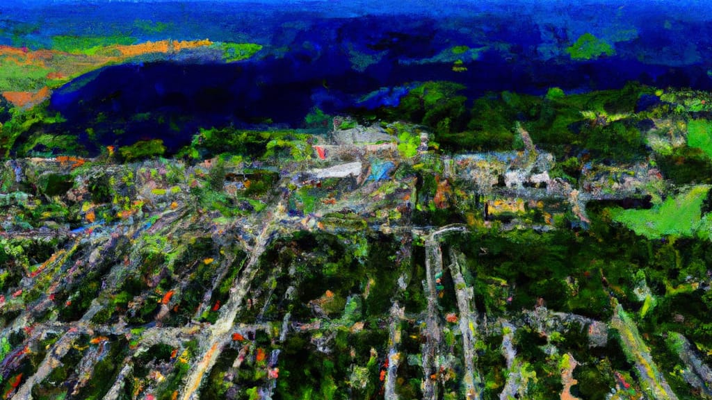 Northwood, Ohio painted from the sky