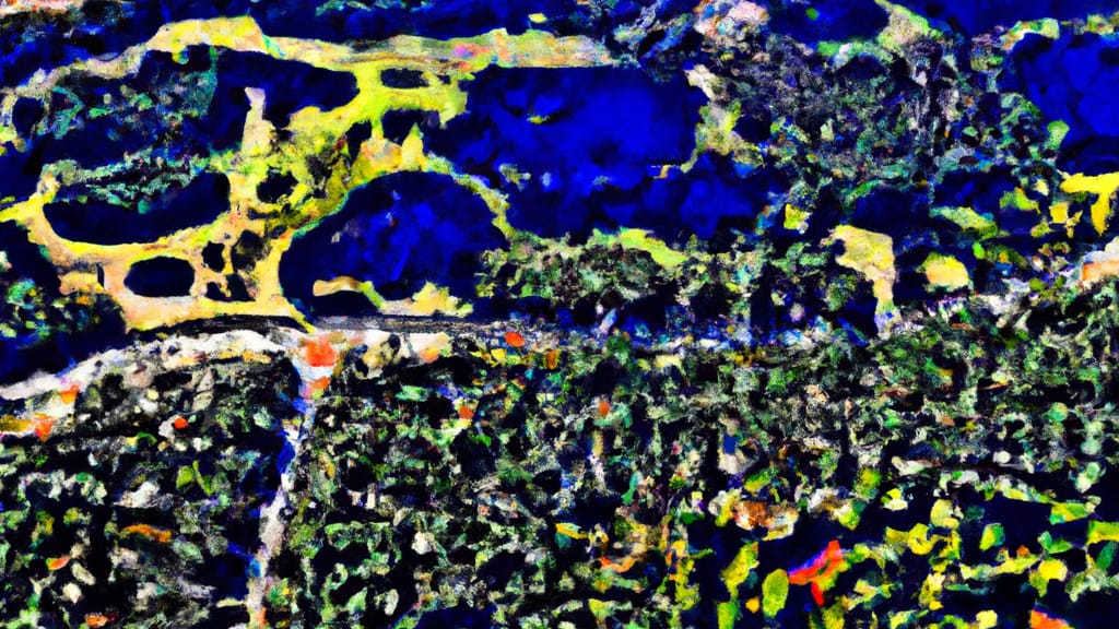 Ocklawaha, Florida painted from the sky