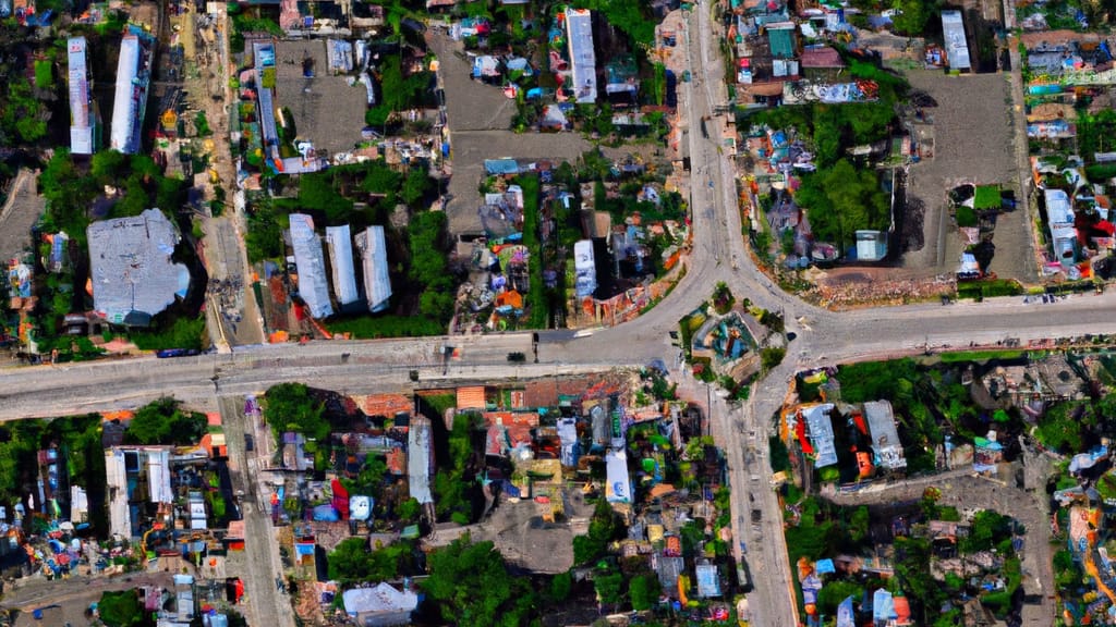 Palo, Iowa painted from the sky