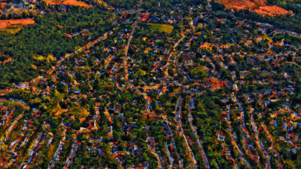Parsippany, New Jersey painted from the sky