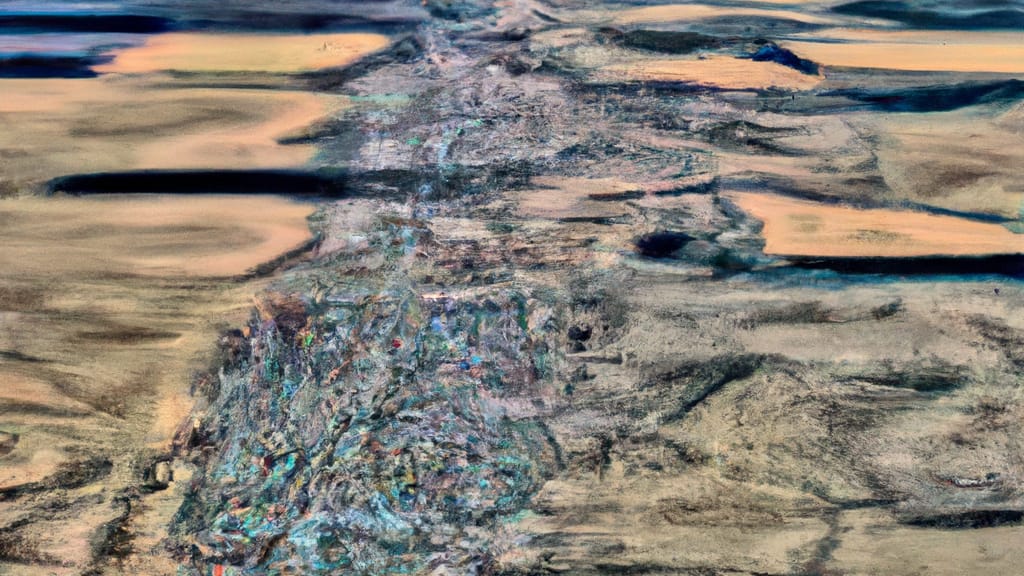 Piedmont, South Dakota painted from the sky