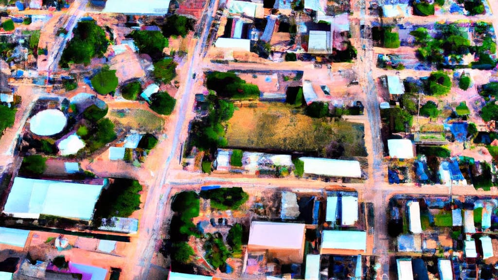 Pollok, Texas painted from the sky