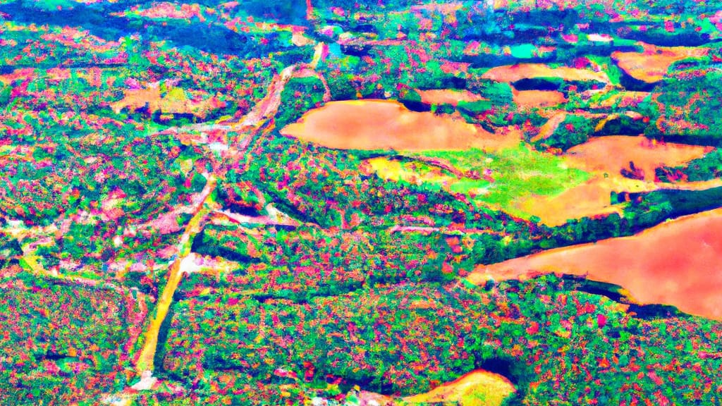 Richlands, North Carolina painted from the sky