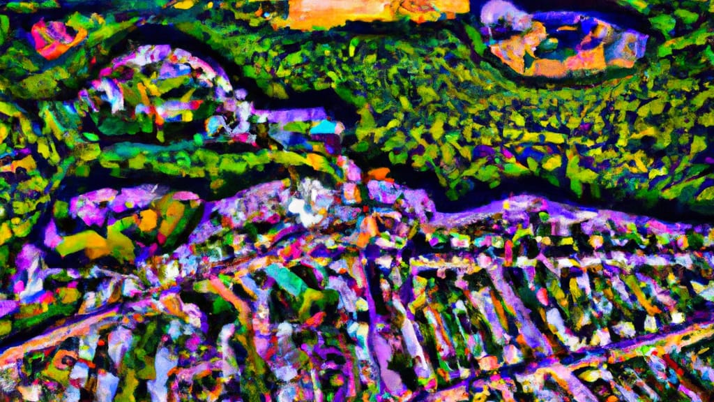 Richmond Hill, New York painted from the sky