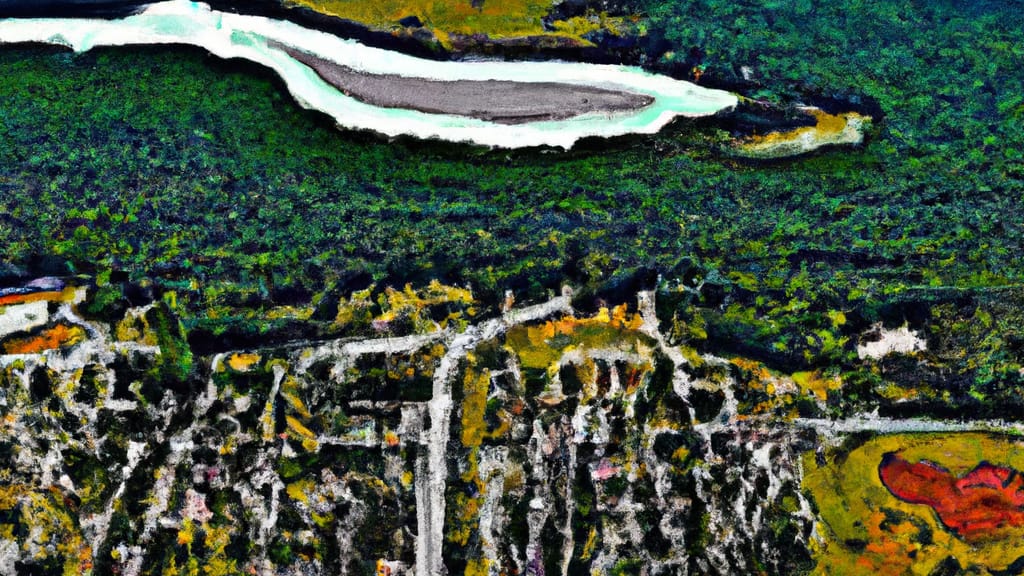 Ridgeland, South Carolina painted from the sky