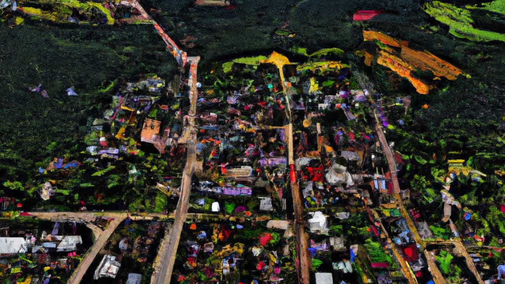 Ridgeville, South Carolina painted from the sky