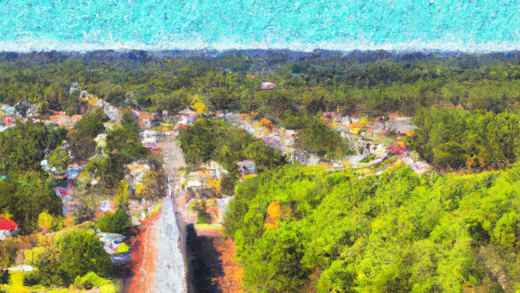 Roebuck, South Carolina painted from the sky