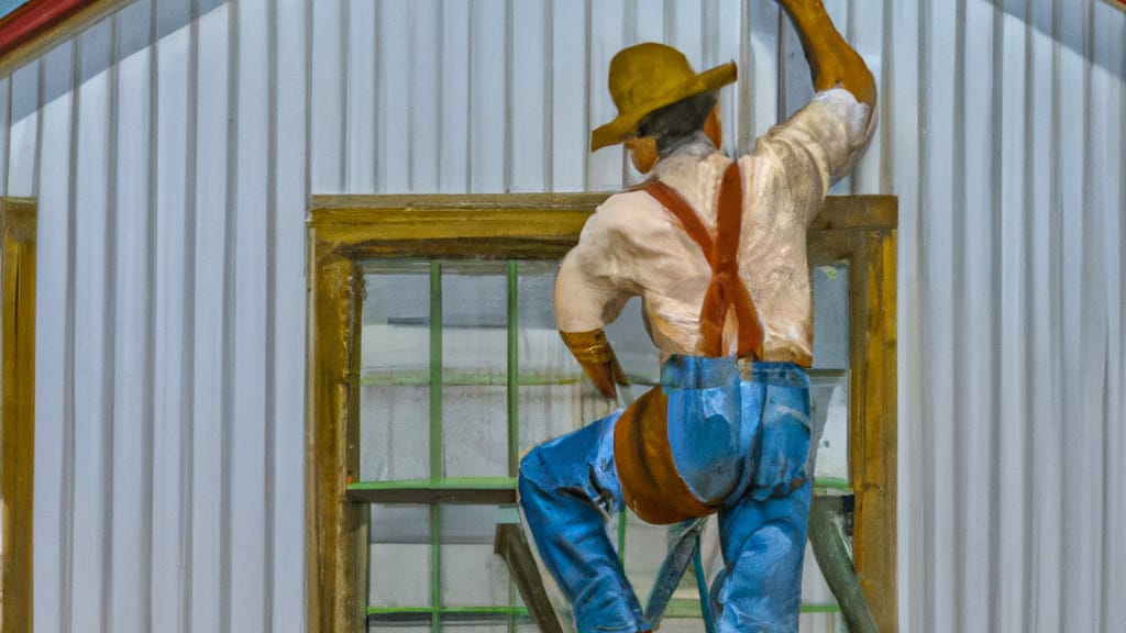 Man climbing ladder on Ben Wheeler, Texas home to replace roof