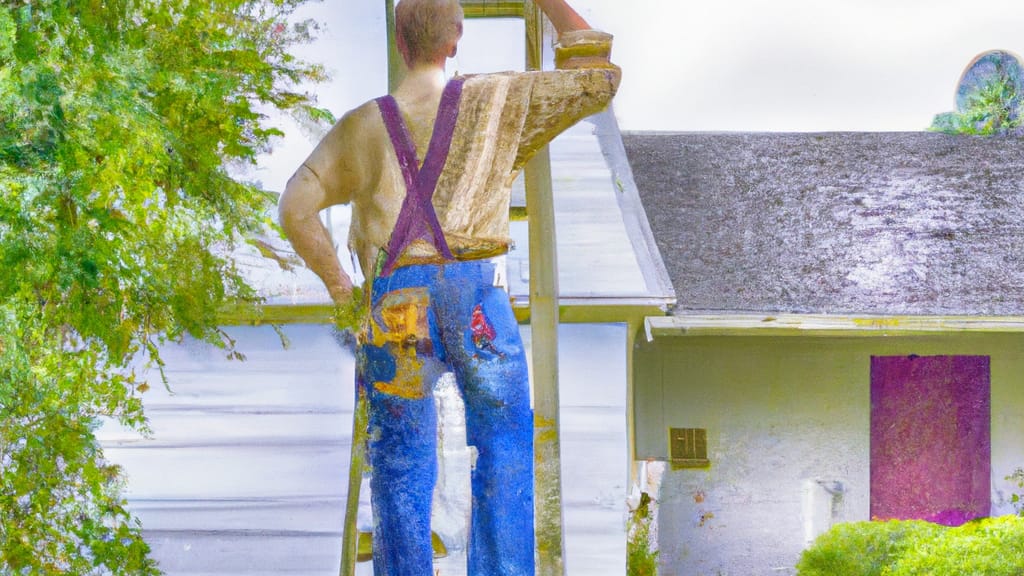 Man climbing ladder on Cottondale, Alabama home to replace roof