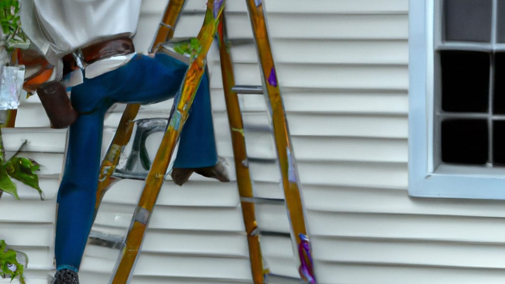 Man climbing ladder on Loxley, Alabama home to replace roof