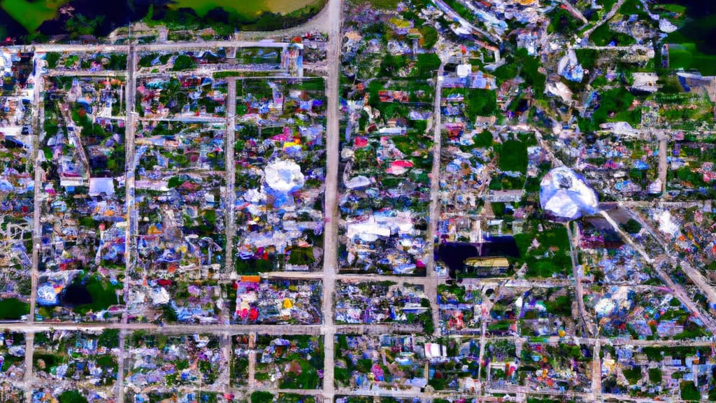Sidney, Illinois painted from the sky