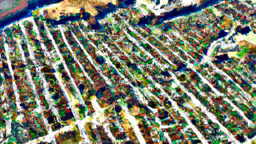 Skillman, New Jersey painted from the sky