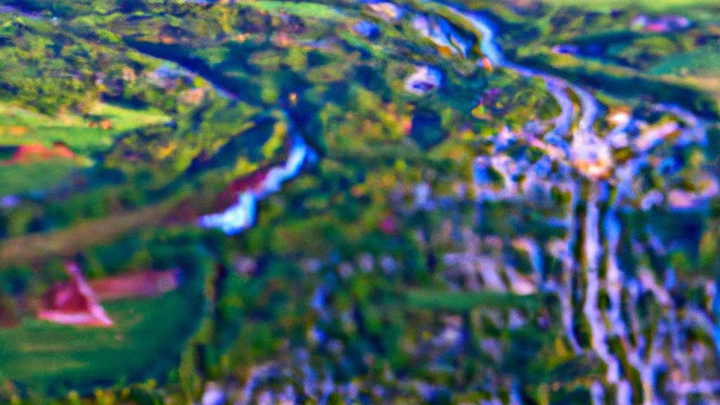 Stevens, Pennsylvania painted from the sky