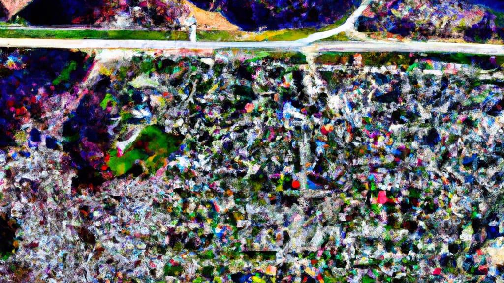 Stonefort, Illinois painted from the sky