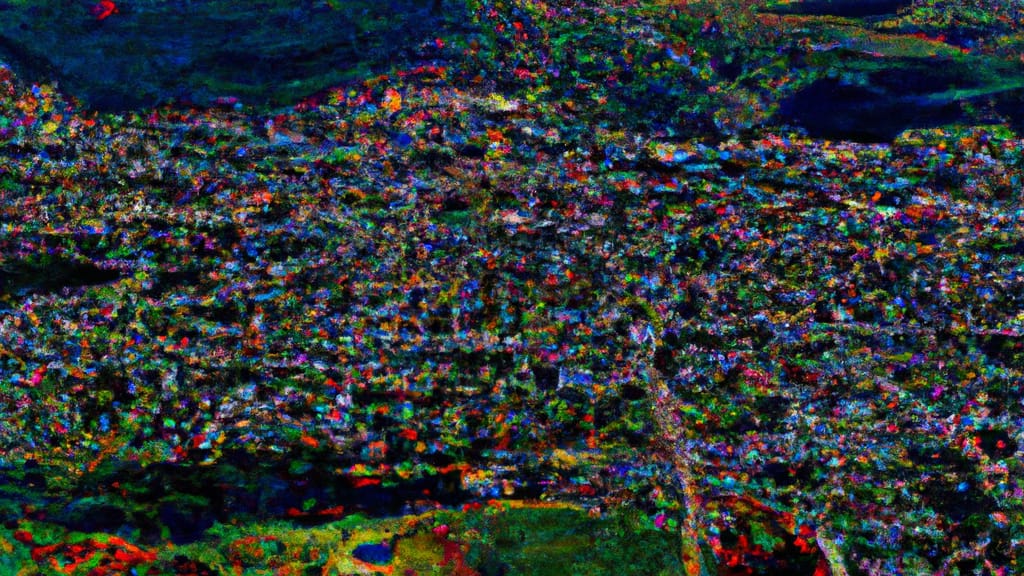 Tazewell, Virginia painted from the sky