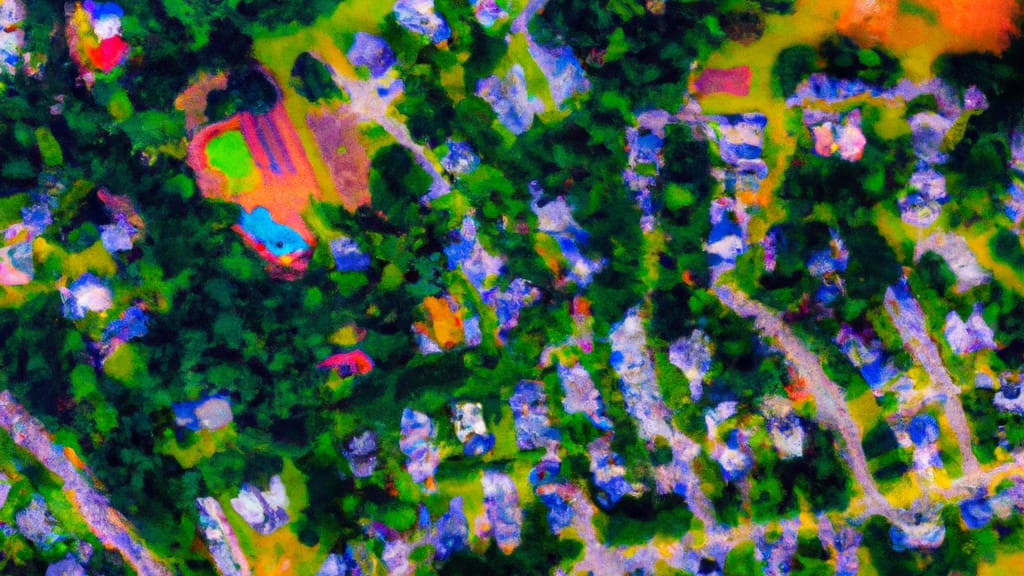 Thorndike, Massachusetts painted from the sky