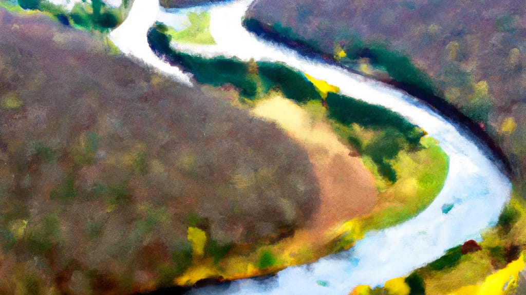 Upper Black Eddy, Pennsylvania painted from the sky