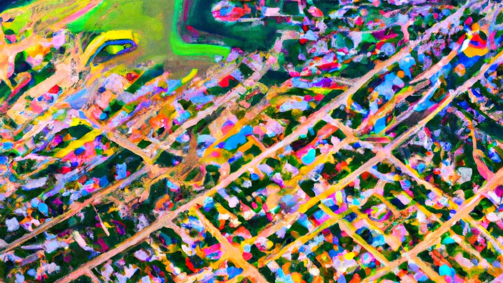 Vilonia, Arkansas painted from the sky