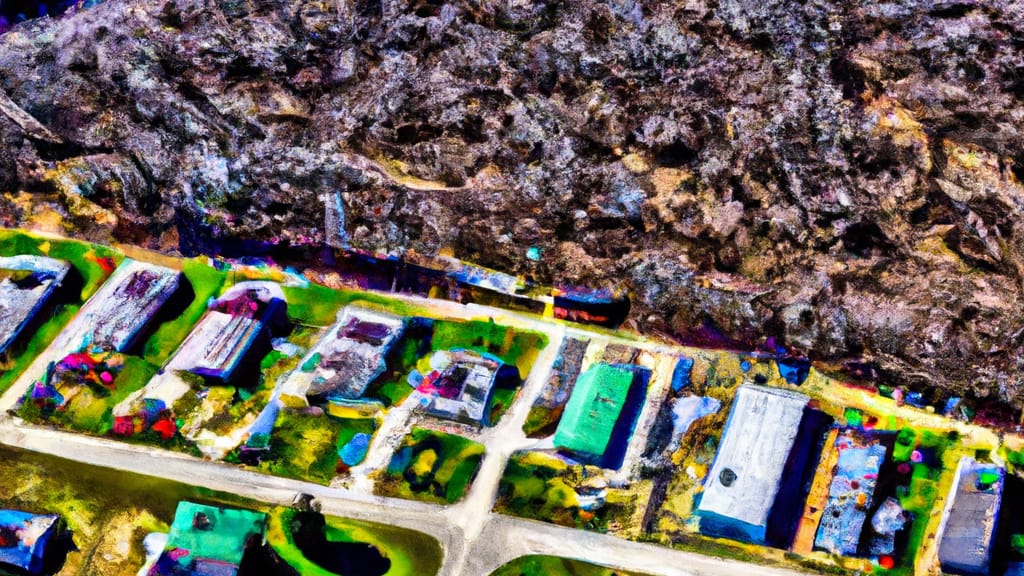 Walnut Grove, Missouri painted from the sky