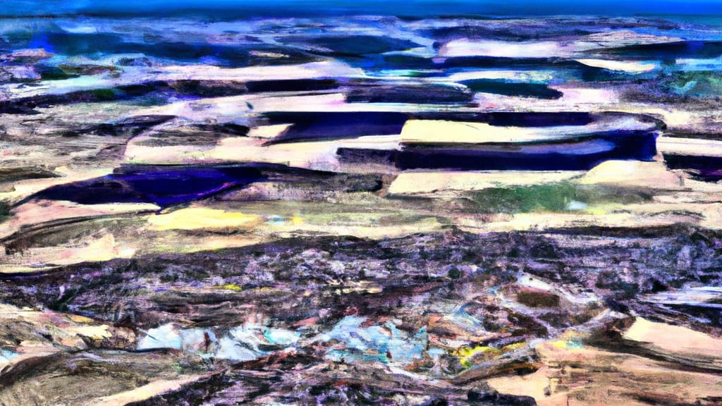 Webster, South Dakota painted from the sky