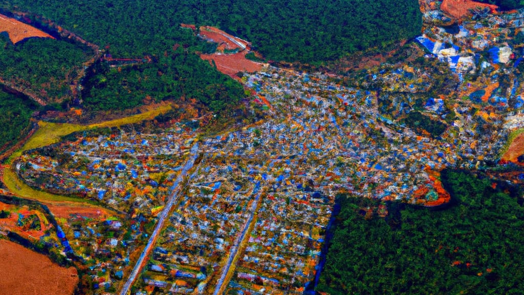 Wendell, North Carolina painted from the sky